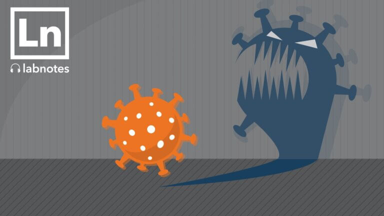 Coronavirus with monster shadow illustration
