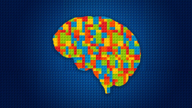 Image of brain made of Legos