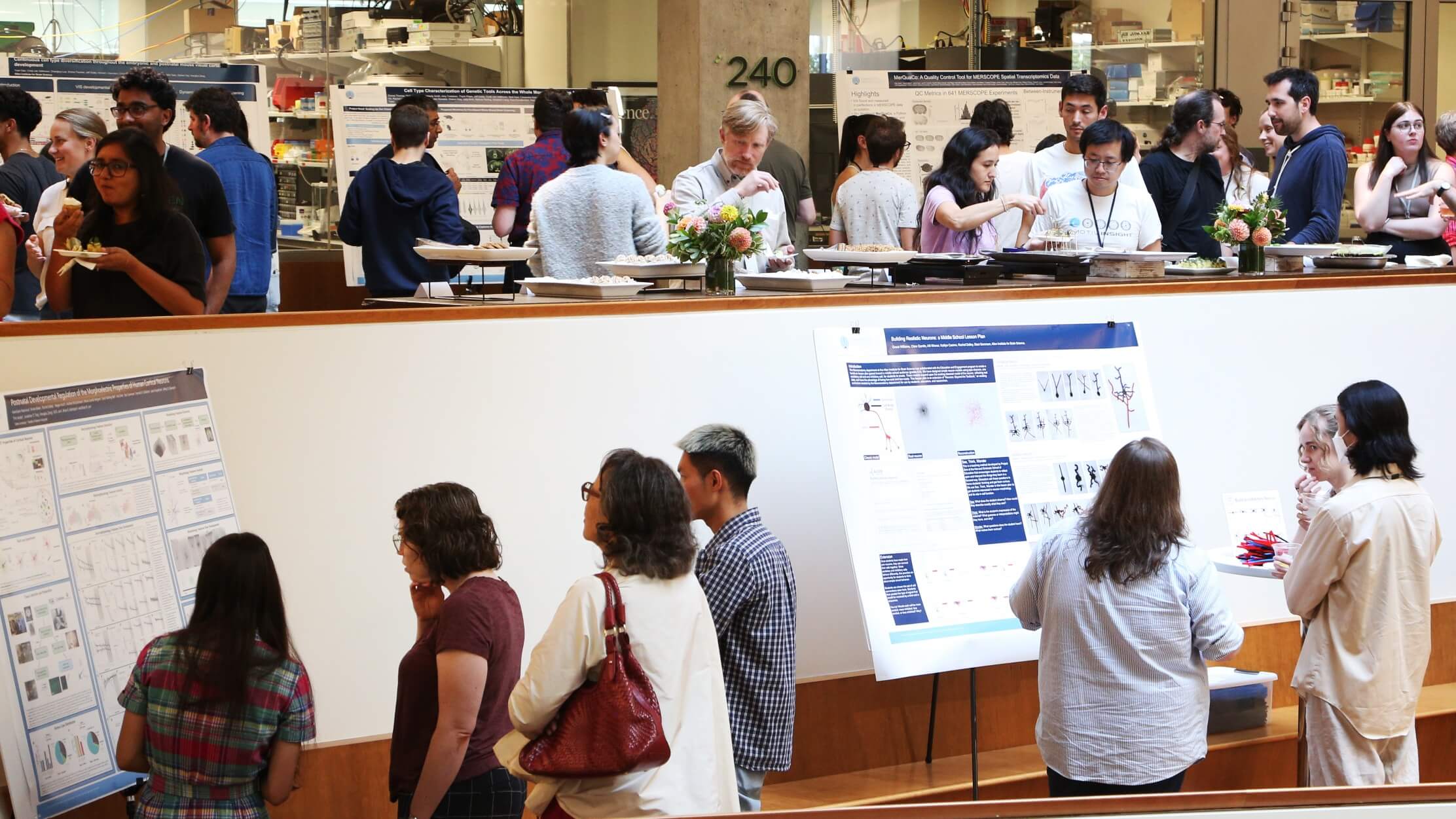 People at a poster session