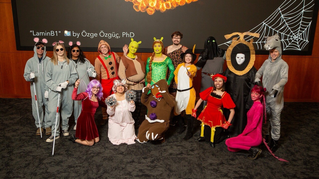 Allen Institute employees celebrating Halloween