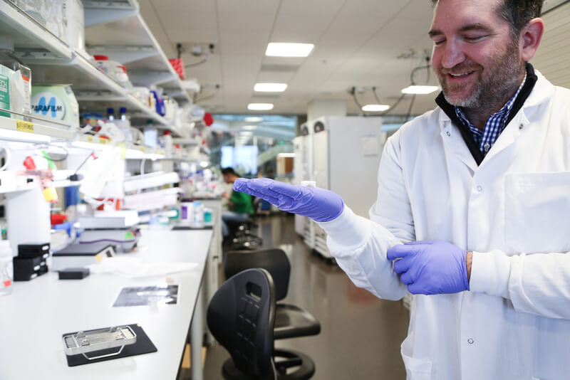 John Mich in the lab at the Allen Institute